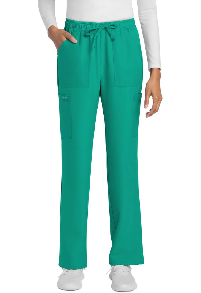 Cherokee Scrubs Women's Straight Leg Trouser Pant Teal | scrub-supply.com