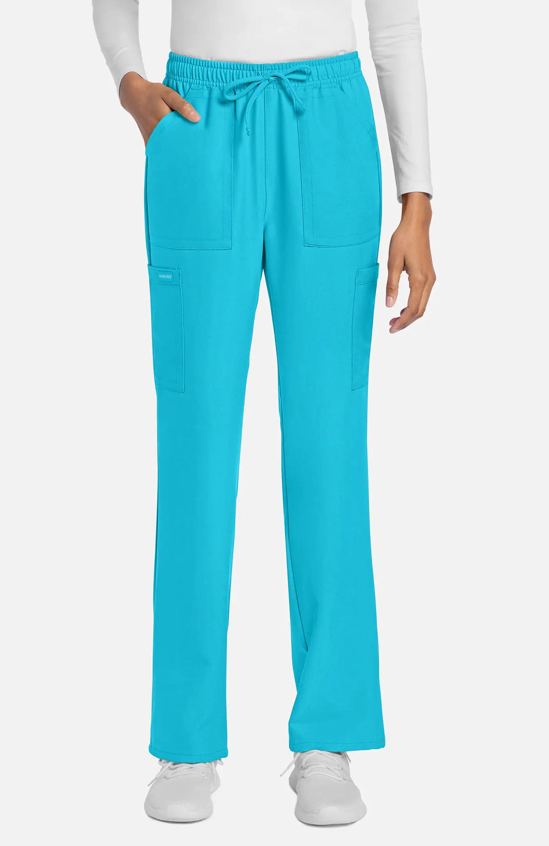 Cherokee Scrubs Women's Straight Leg Trouser Pant Turquoise | scrub-supply.com