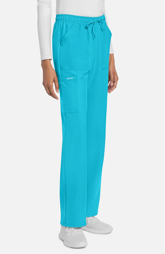 Cherokee Scrubs Women's Straight Leg Trouser Pant Turquoise | scrub-supply.com