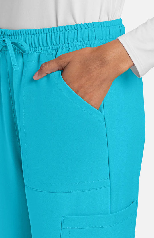 Cherokee Scrubs Women's Straight Leg Trouser Pant Turquoise | scrub-supply.com