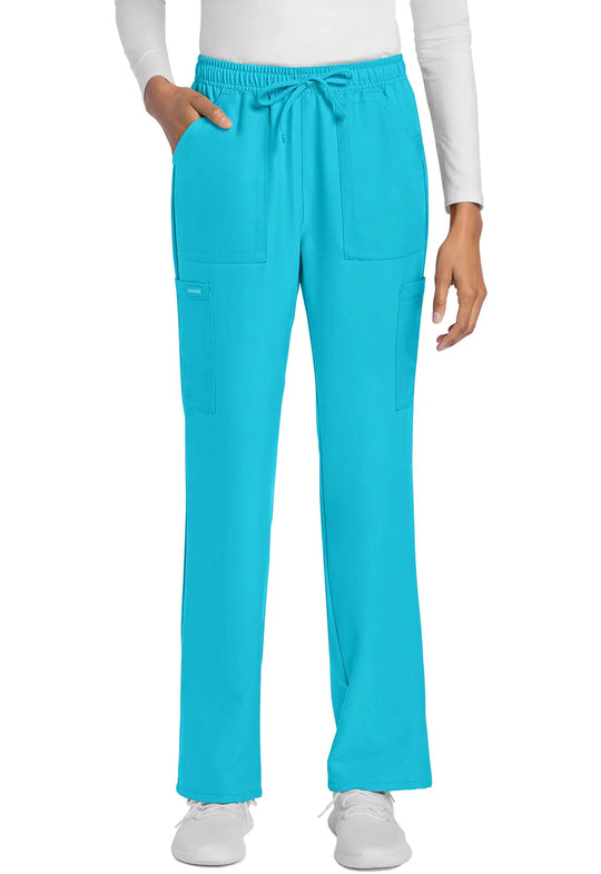 Cherokee Scrubs Women's Straight Leg Trouser Pant Turquoise | scrub-supply.com