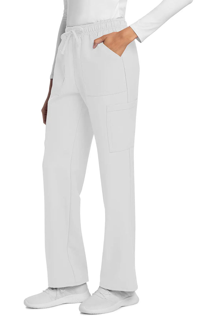 Cherokee Scrubs Women's Straight Leg Trouser Pant White | scrub-supply.com