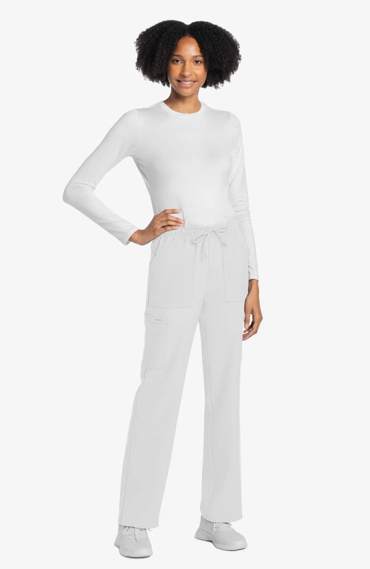 Cherokee Scrubs Women's Straight Leg Trouser Pant White | scrub-supply.com