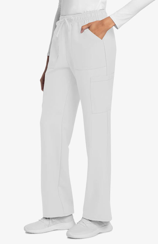 Cherokee Scrubs Women's Straight Leg Trouser Pant White | scrub-supply.com
