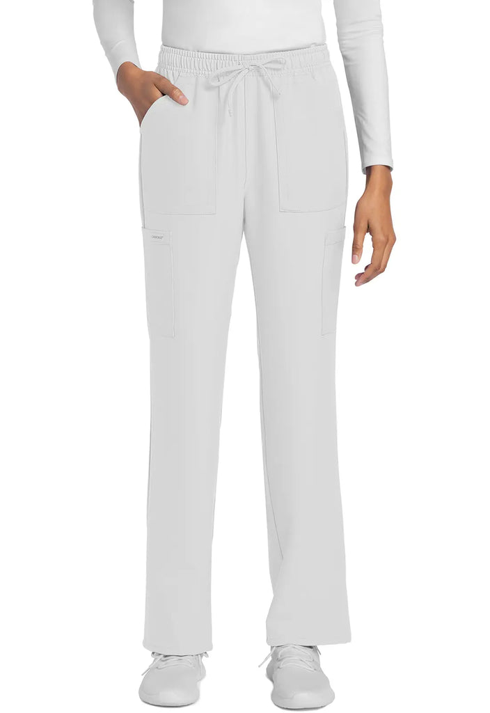 Cherokee Scrubs Women's Straight Leg Trouser Pant White | scrub-supply.com