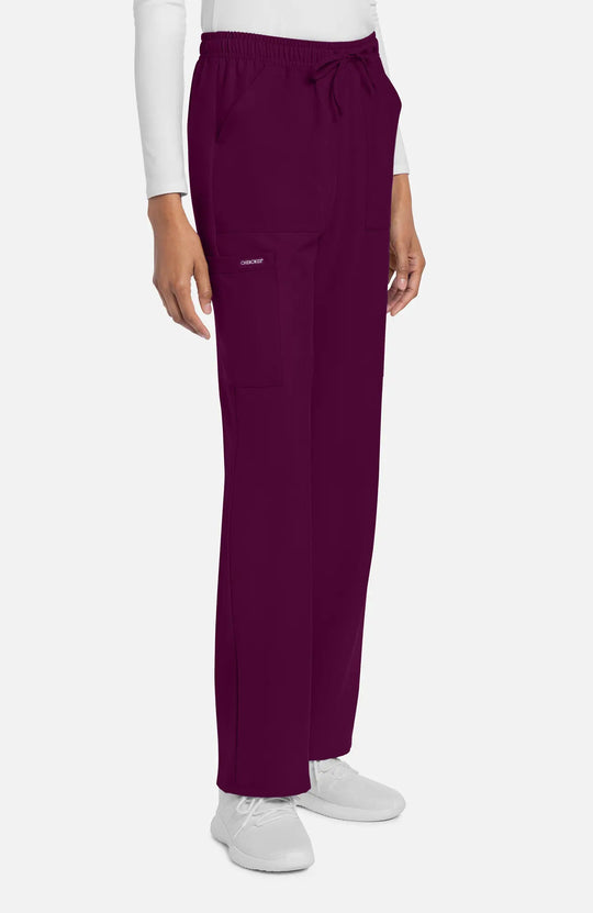 Cherokee Scrubs Women's Straight Leg Trouser Pant Wine | scrub-supply.com