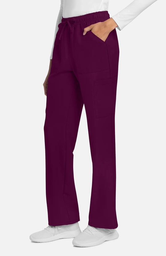 Cherokee Scrubs Women's Straight Leg Trouser Pant Wine | scrub-supply.com
