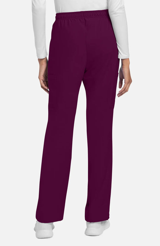 Cherokee Scrubs Women's Straight Leg Trouser Pant Wine | scrub-supply.com