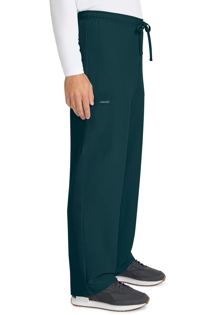 Cherokee Scrubs Unisex Drawstring Straight Leg Pant Caribbean Blue | scrub-supply.com