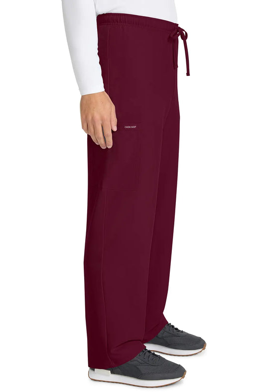 Cherokee Scrubs Unisex Drawstring Straight Leg Pant Wine | scrub-supply.com