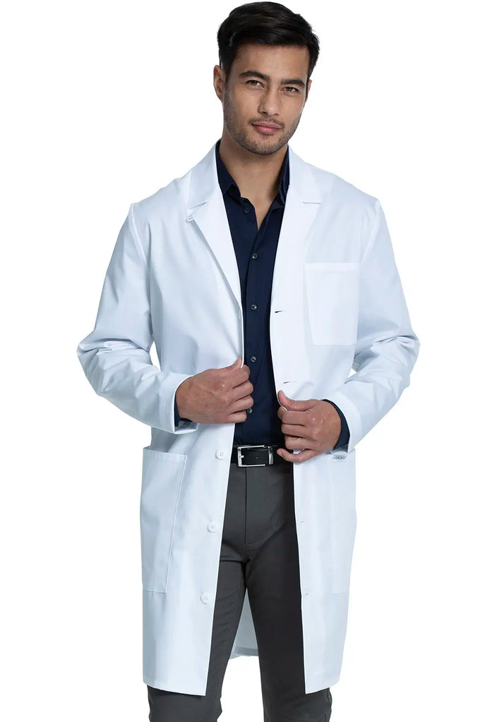 Cherokee Scrubs Men's 38" Consultation Coat White | scrub-supply.com