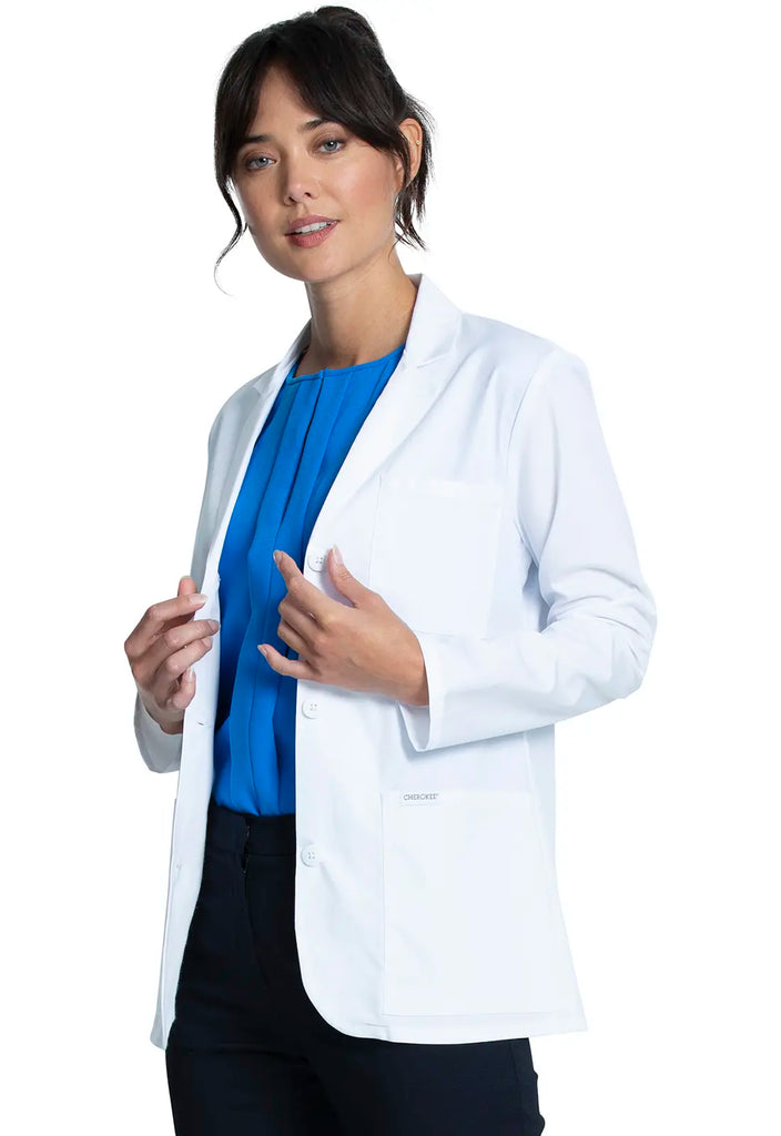 Cherokee Scrubs 28" Consulation Coat White | scrub-supply.com