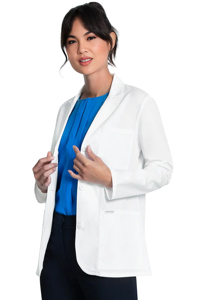 Cherokee Scrubs Women's 28" Consultation Coat White | scrub-supply.com