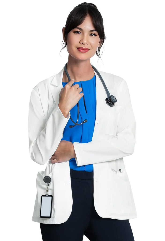 Cherokee Scrubs Women's 28" Consultation Coat White | scrub-supply.com