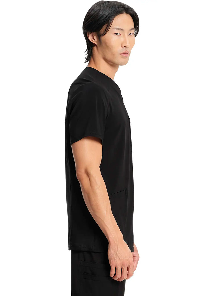 Infinity Scrubs Men's V-Neck Top Black | scrub-supply.com