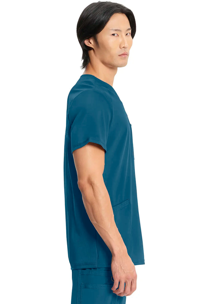 Infinity Scrubs Men's V-Neck Top Caribbean Blue | scrub-supply.com