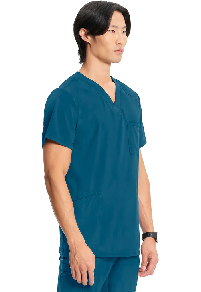 Infinity Scrubs Men's V-Neck Top Caribbean Blue | scrub-supply.com