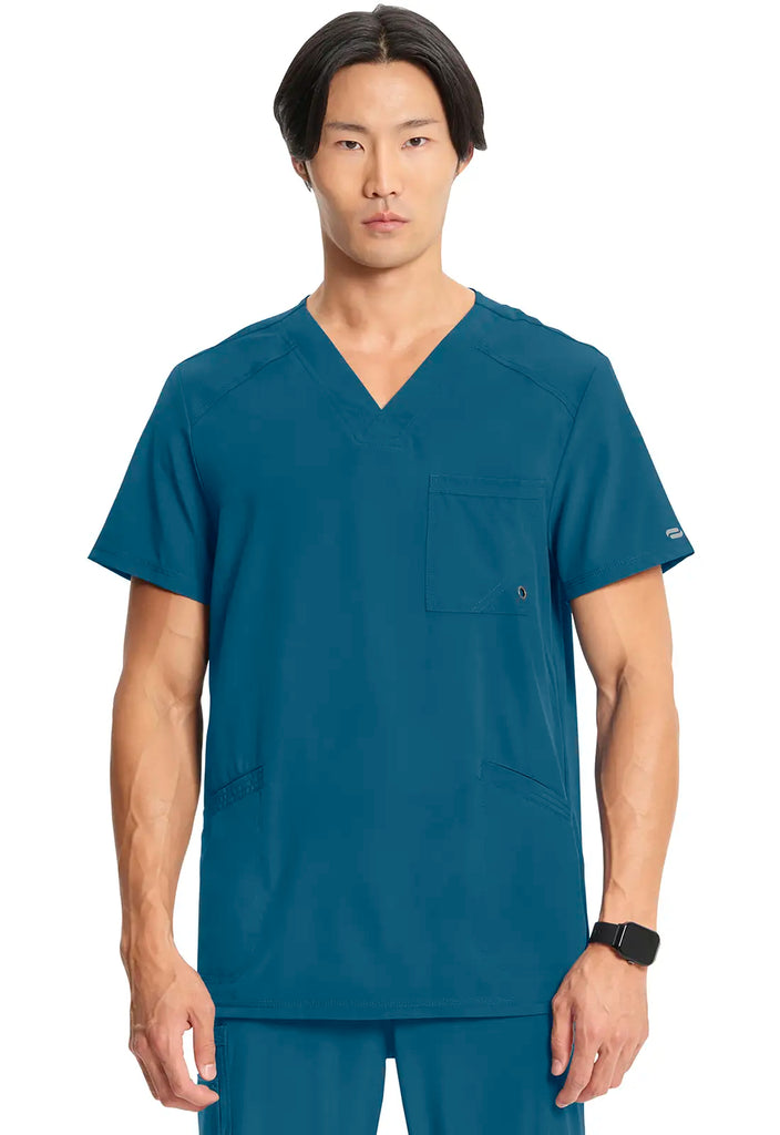 Infinity Scrubs Men's V-Neck Top Caribbean Blue | scrub-supply.com