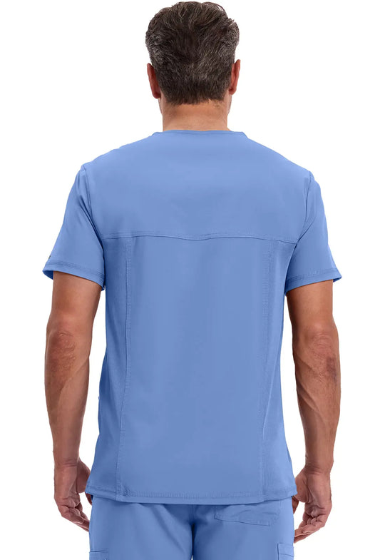 Infinity Scrubs Men's V-Neck Top Ceil Blue | scrub-supply.com
