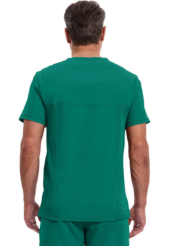 Infinity Scrubs Men's V-Neck Top Hunter Green | scrub-supply.com