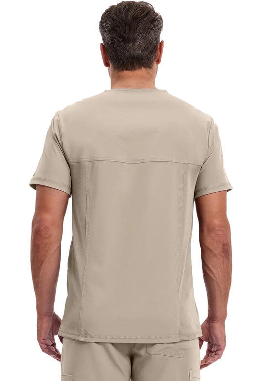 Infinity Scrubs Men's V-Neck Top Khaki | scrub-supply.com