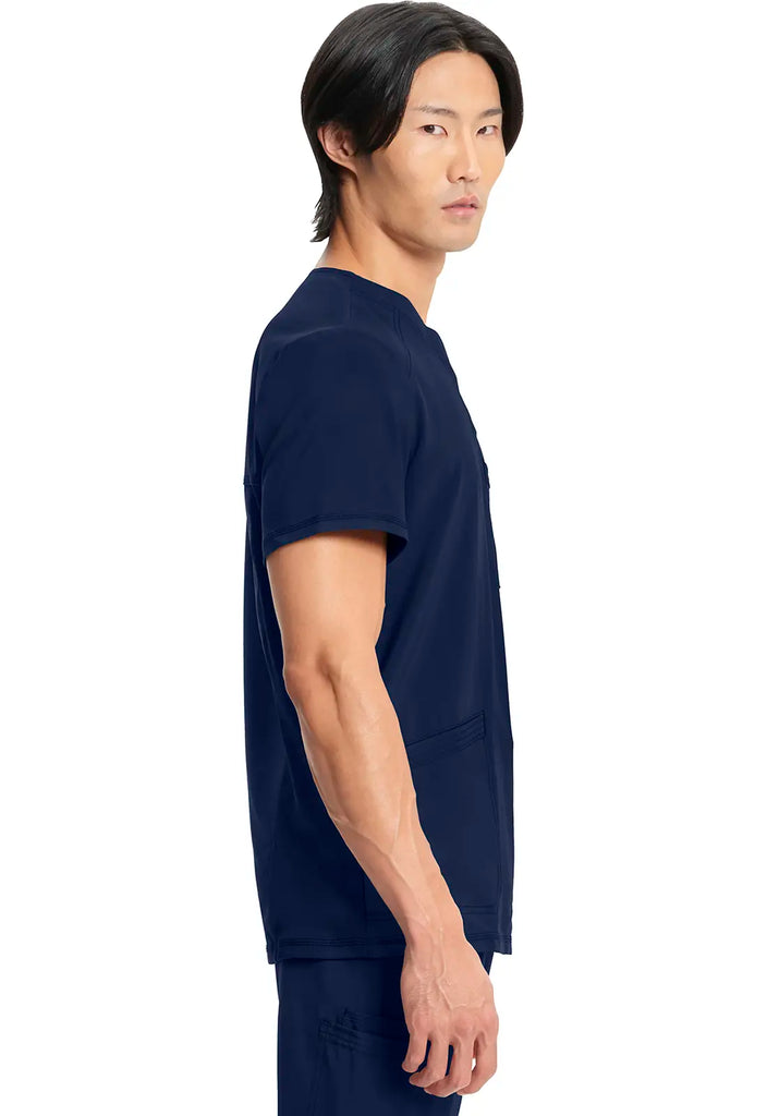 Infinity Scrubs Men's V-Neck Top Navy | scrub-supply.com