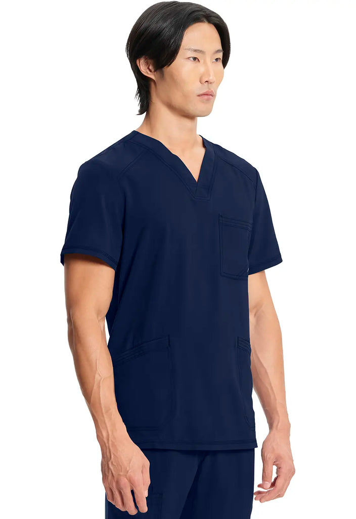 Infinity Scrubs Men's V-Neck Top Navy | scrub-supply.com