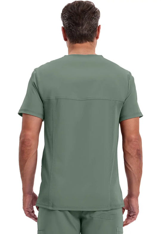 Infinity Scrubs Men's V-Neck Top Olive | scrub-supply.com