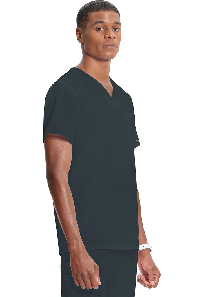 Infinity Scrubs Men's V-Neck Top Pewter | scrub-supply.com