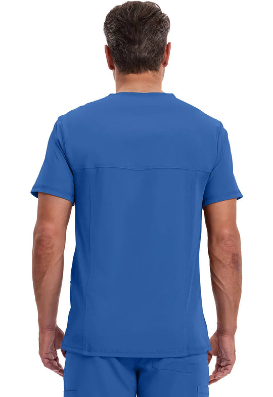 Infinity Scrubs Men's V-Neck Top Royal Blue | scrub-supply.com