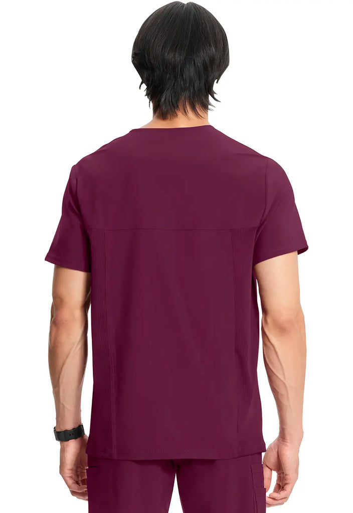 Infinity Scrubs Men's V-Neck Top Wine | scrub-supply.com