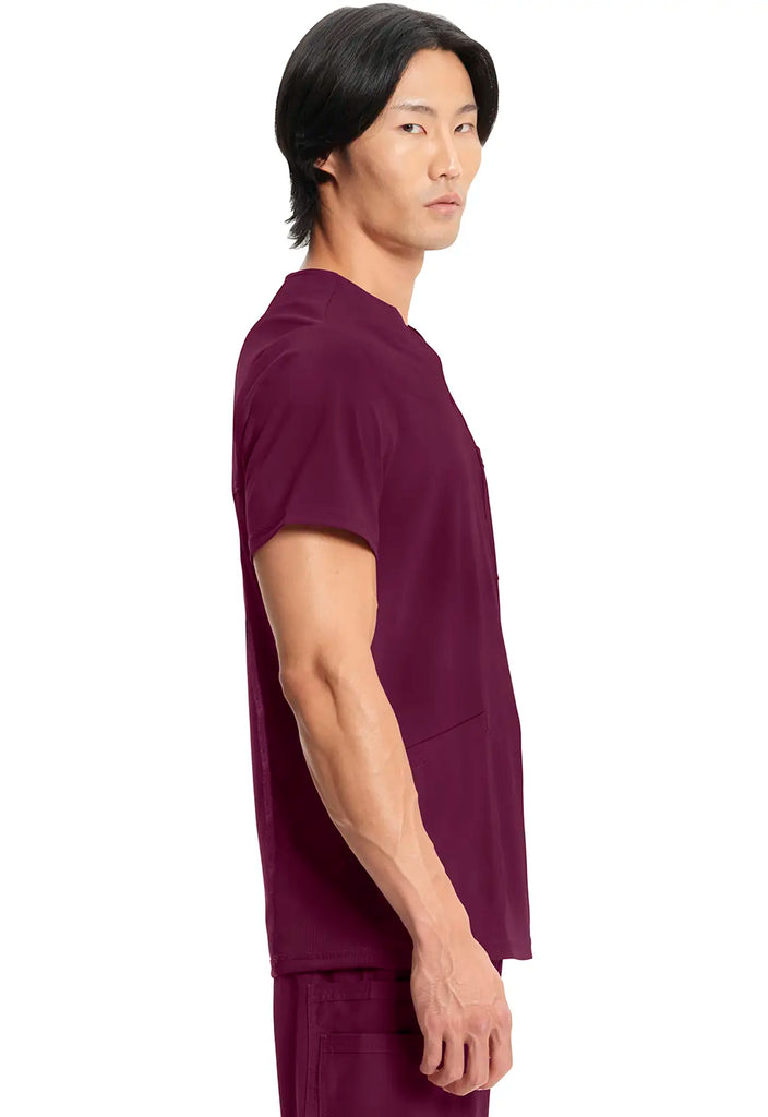 Infinity Scrubs Men's V-Neck Top Wine | scrub-supply.com