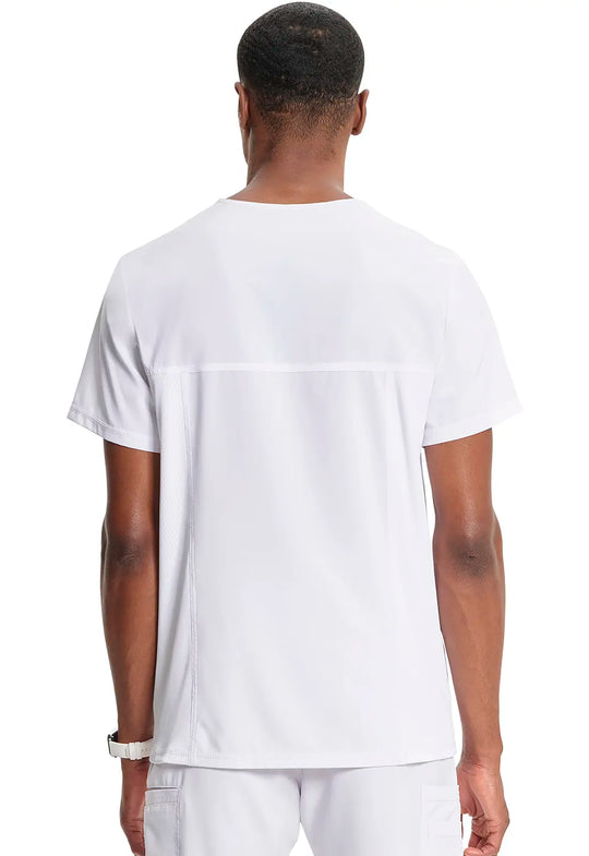 Infinity Scrubs Men's V-Neck Top White | scrub-supply.com