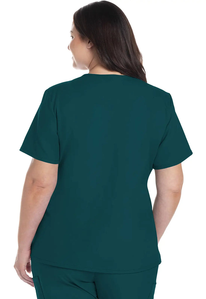 Cherokee Scrubs Women's Ultra 2-Pocket V-Neck Top Caribbean Blue | scrub-supply.com