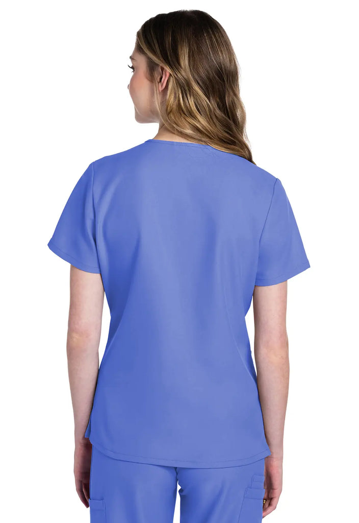 Cherokee Scrubs Women's Ultra 2-Pocket V-Neck Top Ceil Blue | scrub-supply.com