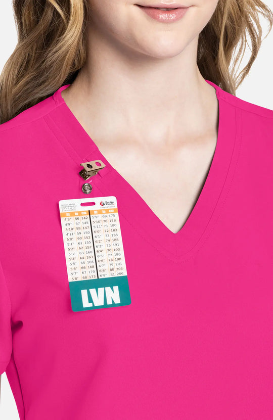 Cherokee Scrubs Women's 2-Pocket V-Neck Top Electric Pink | scrub-supply.com