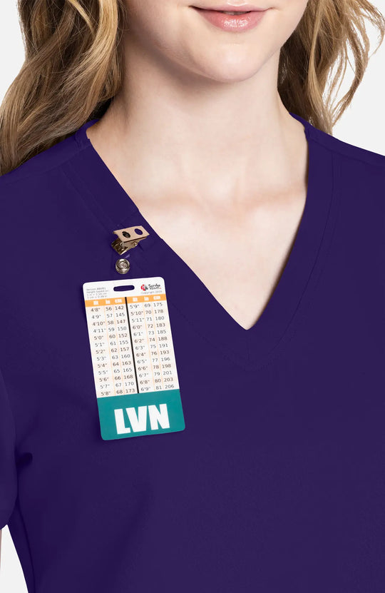 Cherokee Scrubs Women's 2-Pocket V-Neck Top Grape | scrub-supply.com