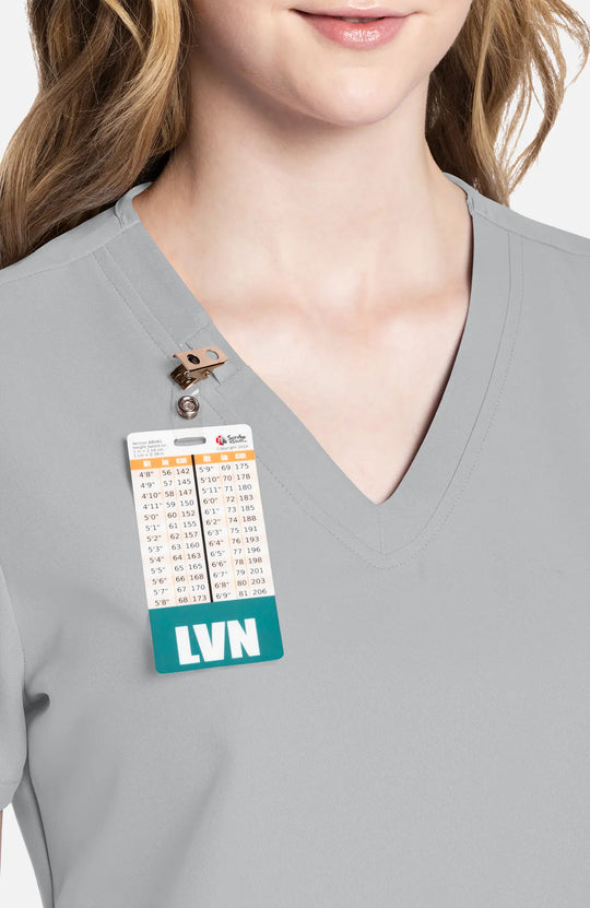 Cherokee Scrubs Women's 2-Pocket V-Neck Top Grey | scrub-supply.com