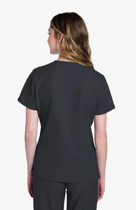 Cherokee Scrubs Women's 2-Pocket V-Neck Top Pewter | scrub-supply.com