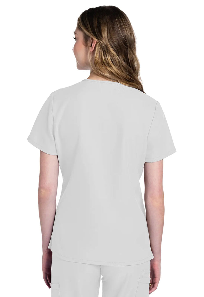 Cherokee Scrubs Women's Ultra 2-Pocket V-Neck Top White | scrub-supply.com