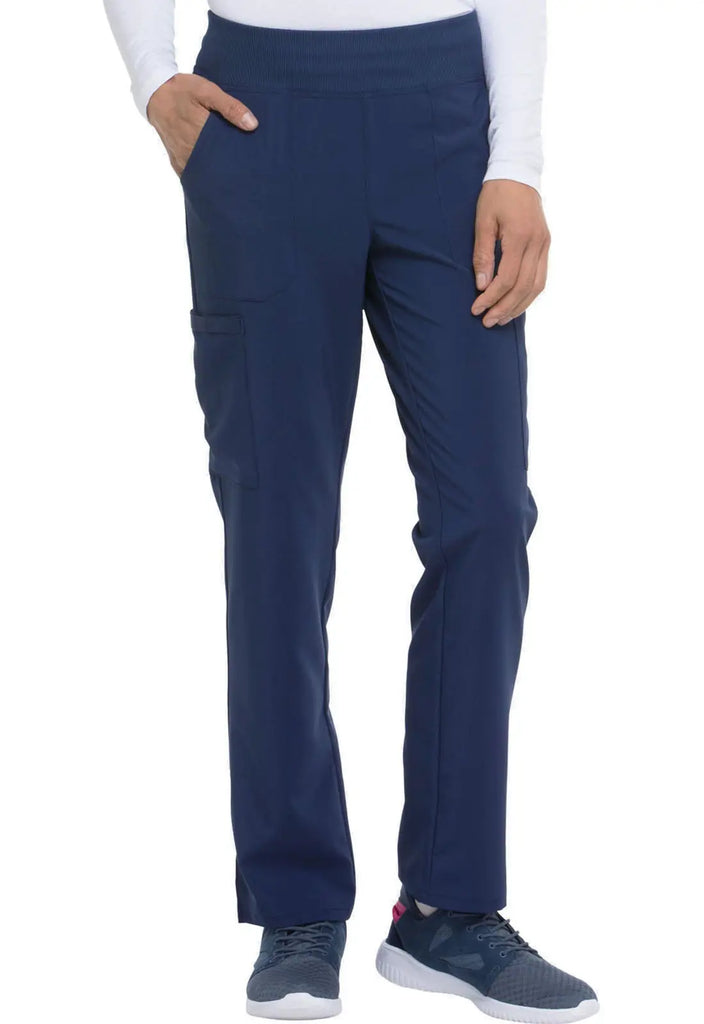 Dickies Scrubs 7-Pocket Natural Rise Tapered Leg Pull-on Pant Navy | scrub-supply.com