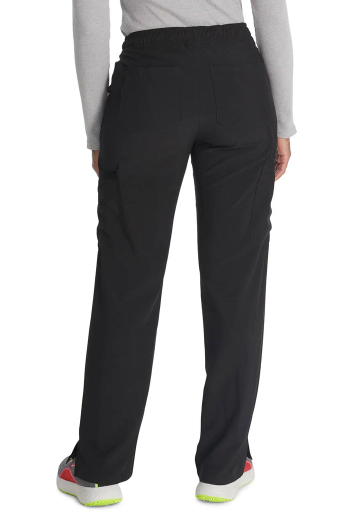 Dickies Scrubs Mid Rise Straight Leg Drawstring Pant Black | scrub-supply.com