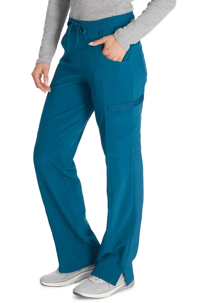 Dickies Scrubs Mid Rise Straight Leg Drawstring Pant Caribbean Blue | scrub-supply.com