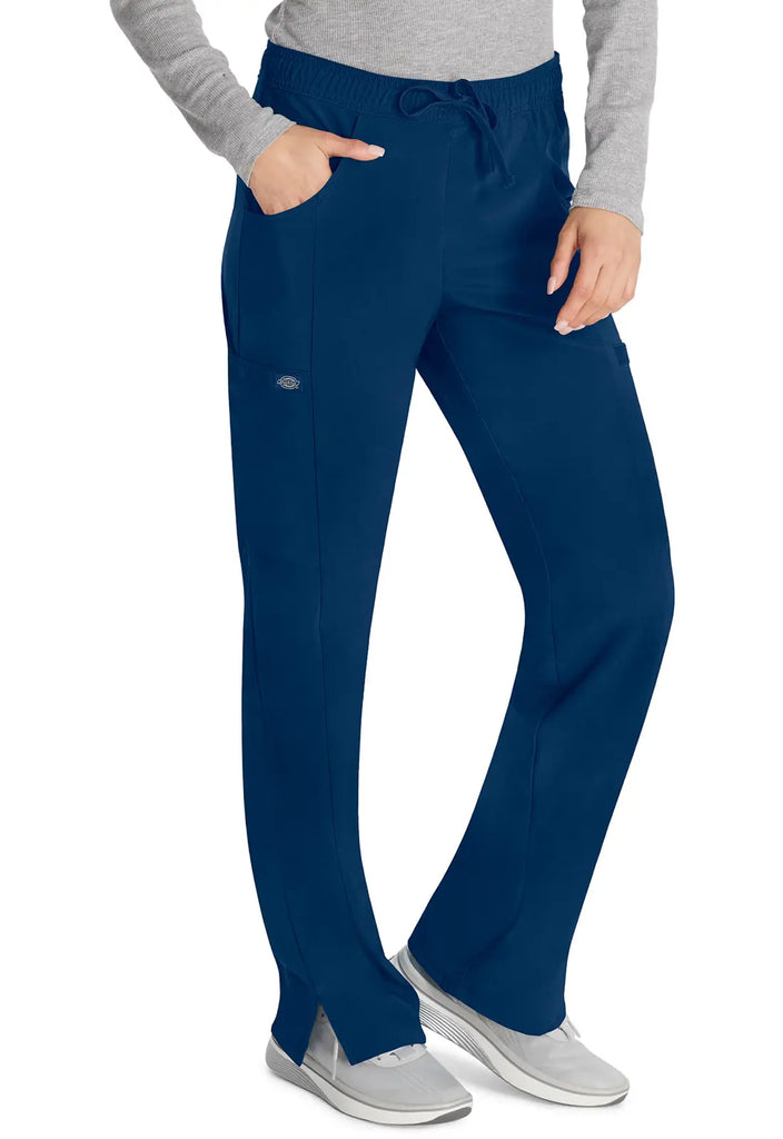 Dickies Scrubs Mid Rise Straight Leg Drawstring Pant Navy | scrub-supply.com