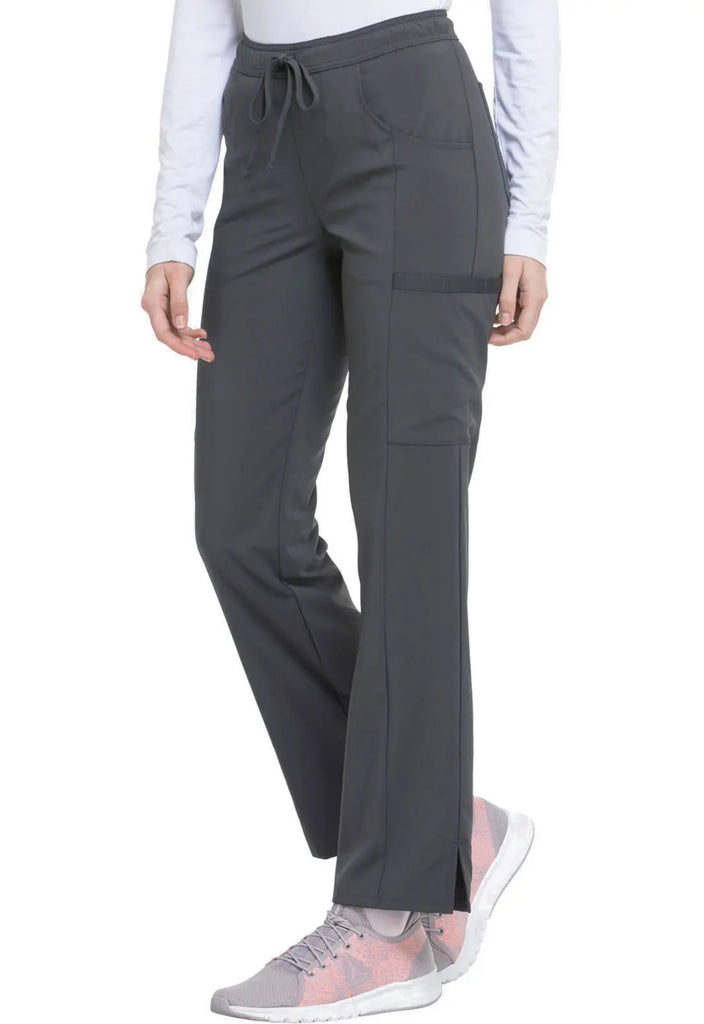 Dickies Scrubs Mid Rise Straight Leg Drawstring Pant Pewter | scrub-supply.com