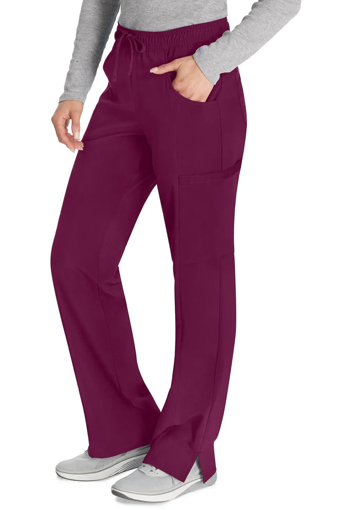 Dickies Scrubs Mid Rise Straight Leg Drawstring Pant Wine | scrub-supply.com