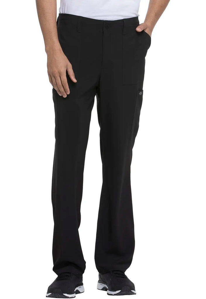 Dickies Scrubs Men's Natural Rise Drawstring Pant Black | scrub-supply.com