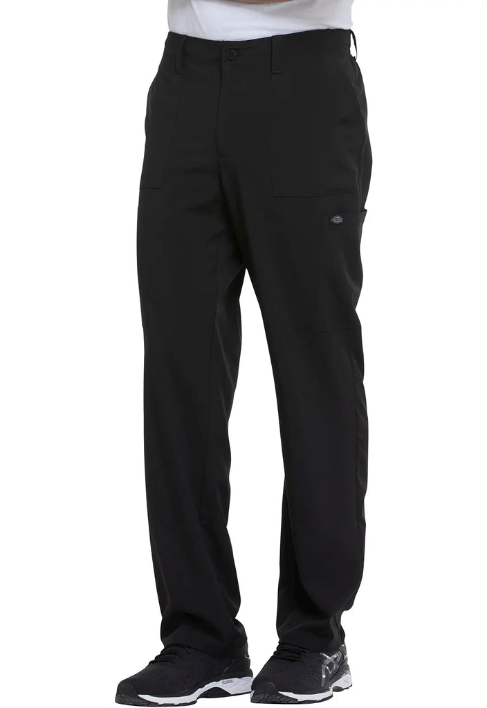 Dickies Scrubs Men's Natural Rise Drawstring Pant Black | scrub-supply.com