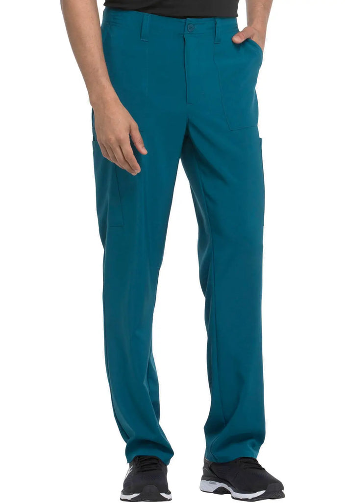 Dickies Scrubs Men's Natural Rise Drawstring Pant Caribbean Blue | scrub-supply.com