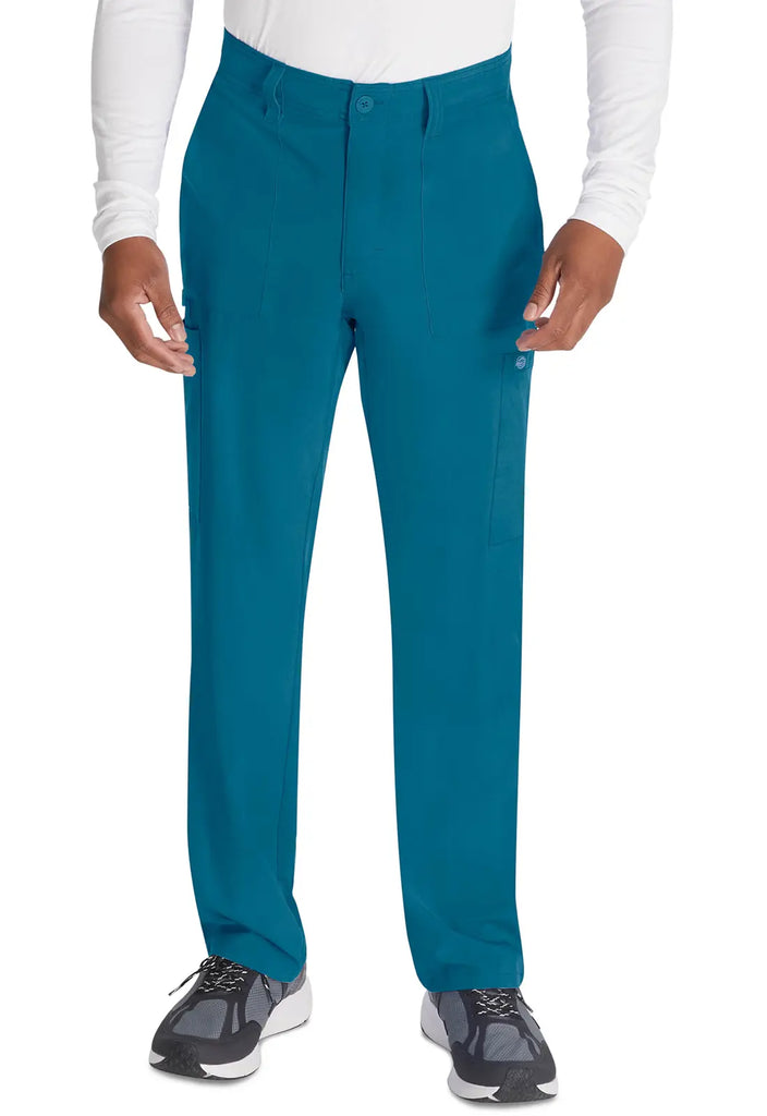 Dickies Scrubs Men's Natural Rise Drawstring Pant Caribbean Blue | scrub-supply.com